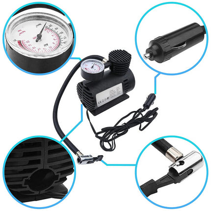 Mini Compressore ad Aria Portatile 12V da 250psi per Pneumatici Auto e Camper