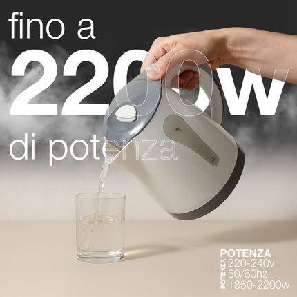 Bollitore Elettrico 1,8L 2200W Base Girevole e Spegnimento Automatico