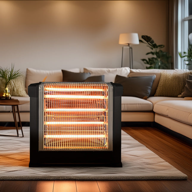 Stufa Quarzo Elettrica 4 Elementi Infrarossi Potenza Regolabile 2200W