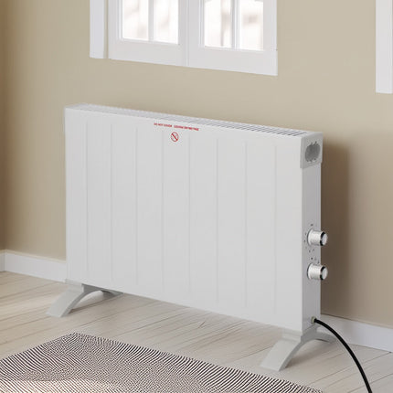 Termoconvettore Silenzioso da Pavimento 2200W con Timer Design Compatto e Potente
