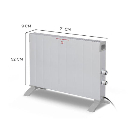 Termoconvettore Silenzioso da Pavimento 2200W con Timer Design Compatto e Potente