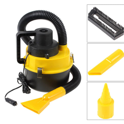 Aspirapolvere bidone 4,5 lt auto 12 v presa accendisigari con accessori
