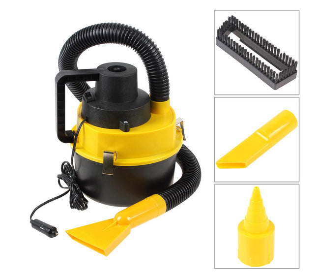 Aspirapolvere bidone 4,5 lt auto 12 v presa accendisigari con accessori